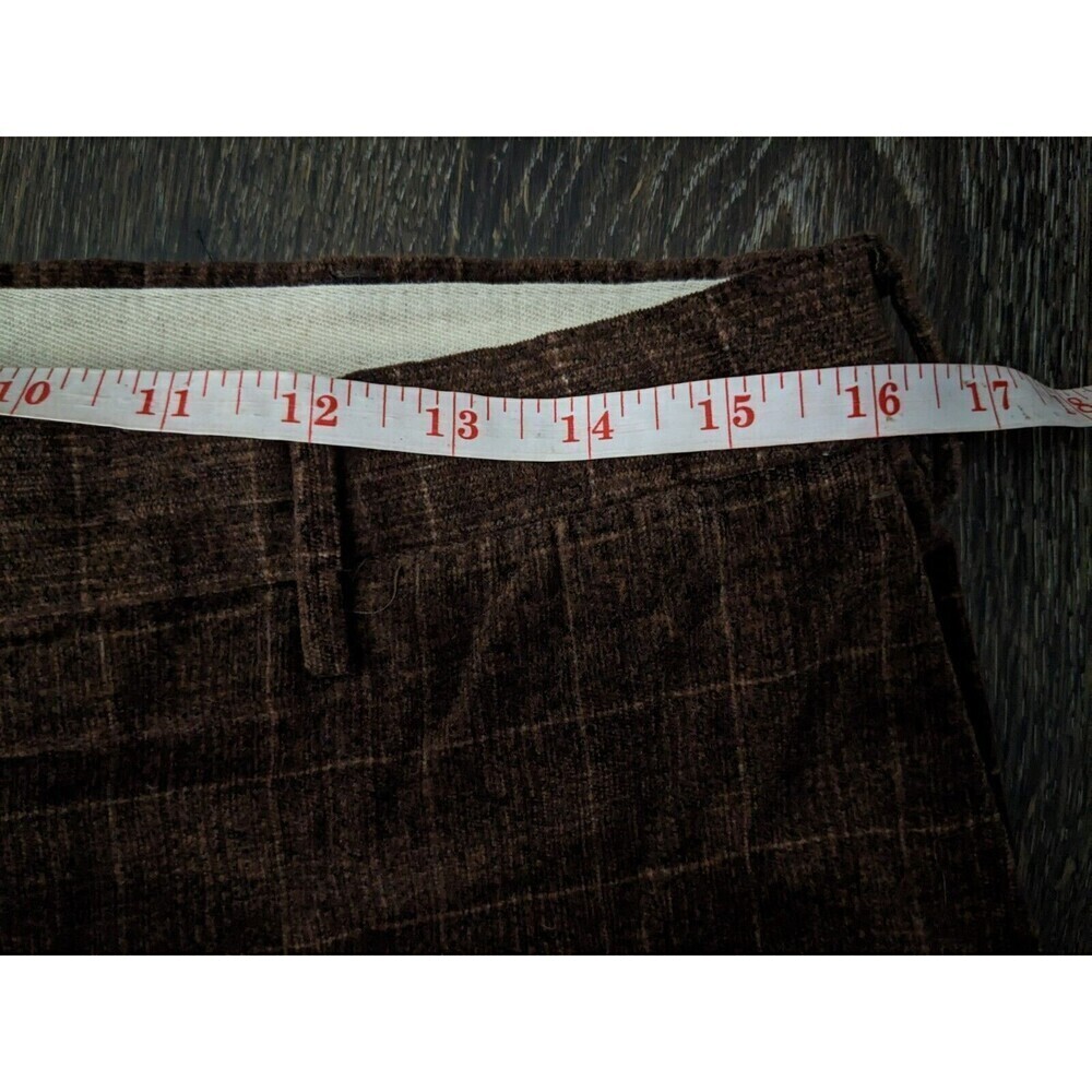 GTA IL PANTALONE Brown Velvet Cotton Pants Trousers EU 46‎ US 33 Waist N48 - Picture 8 of 9